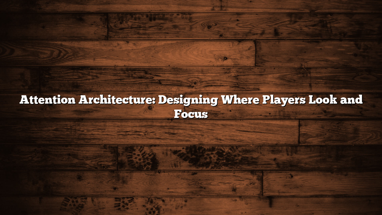 Attention Architecture: Designing Where Players Look and Focus