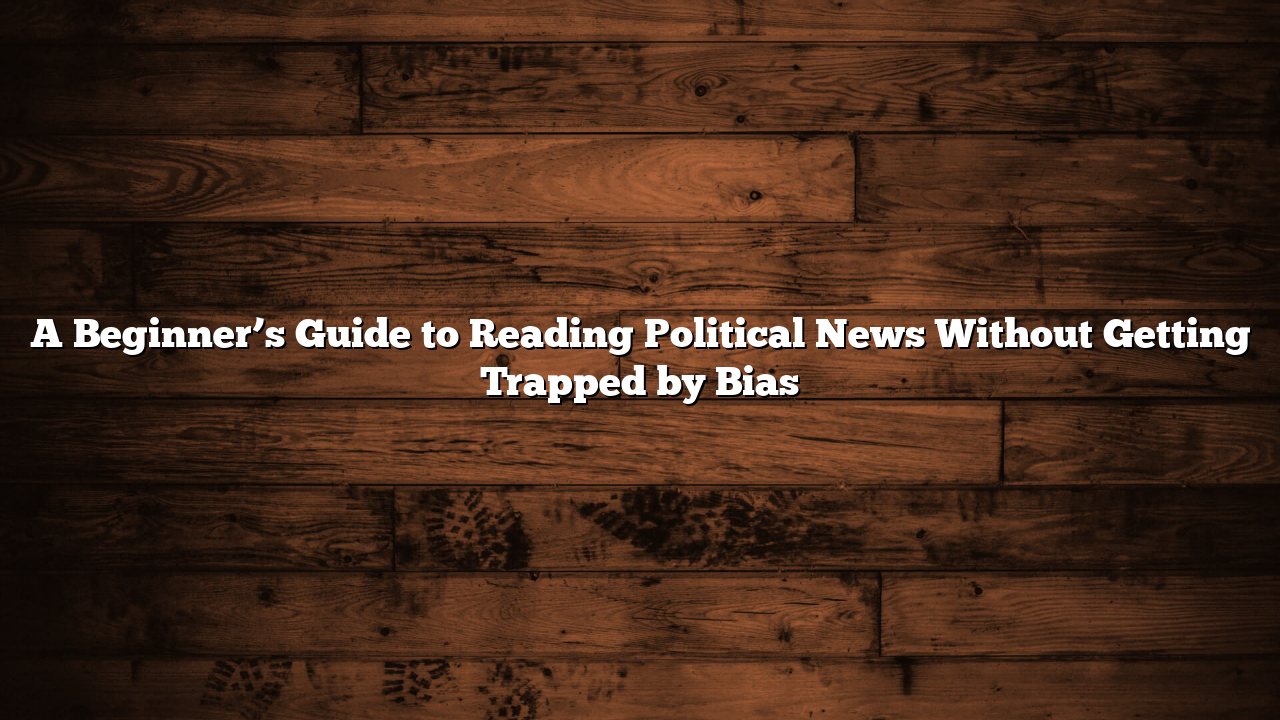 A Beginner’s Guide to Reading Political News Without Getting Trapped by Bias